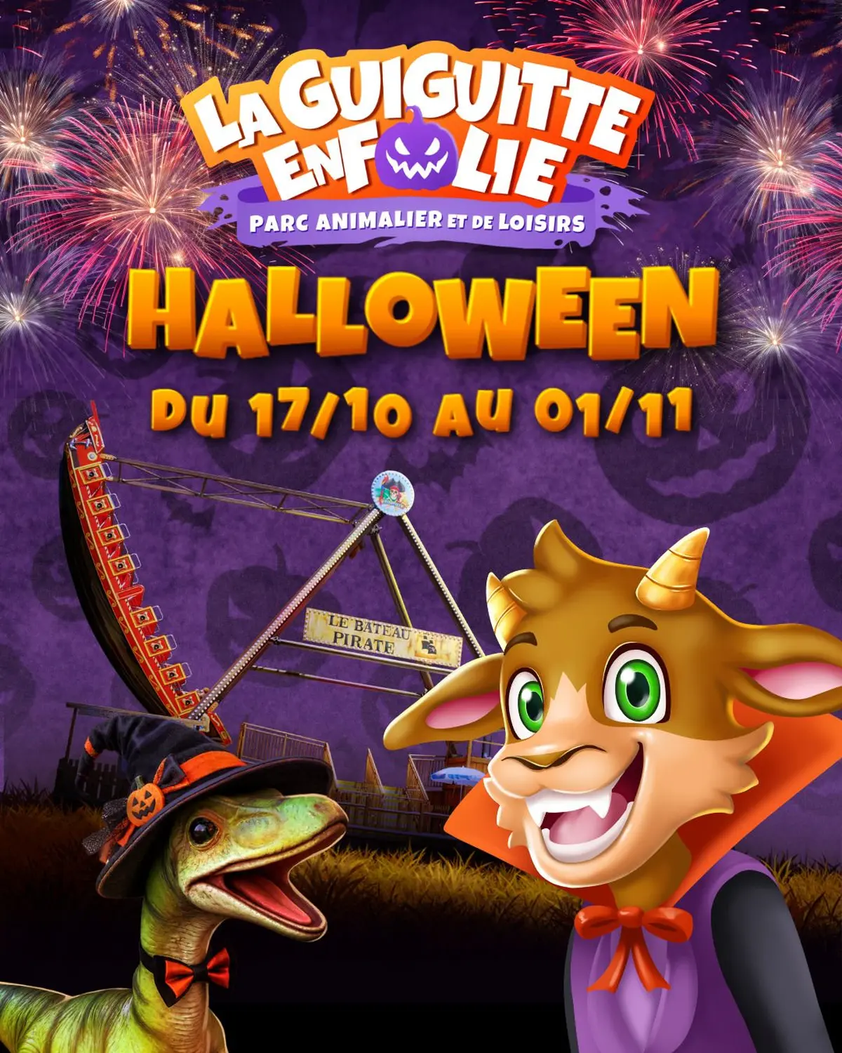 Guiguitte en Folie : Halloween et feux d’artifice près de Besançon