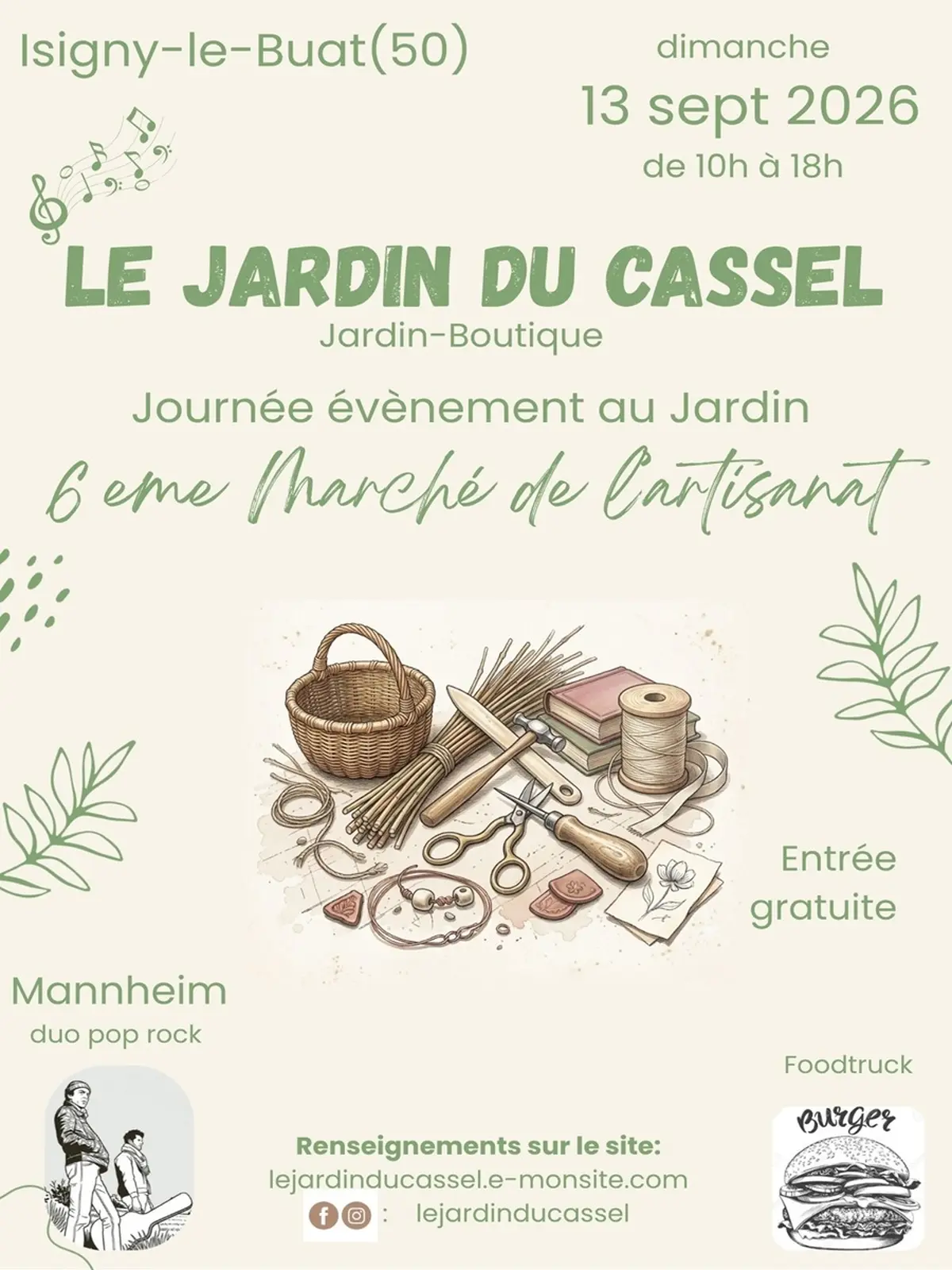 6e Marché de l'artisanat au Jardin du Cassel