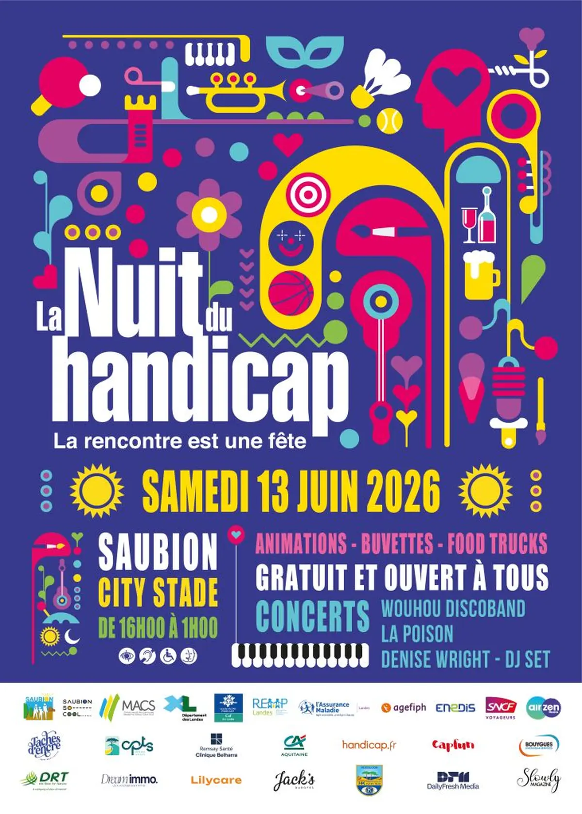 6ème édition du Festival La Nuit du Handicap Saubion