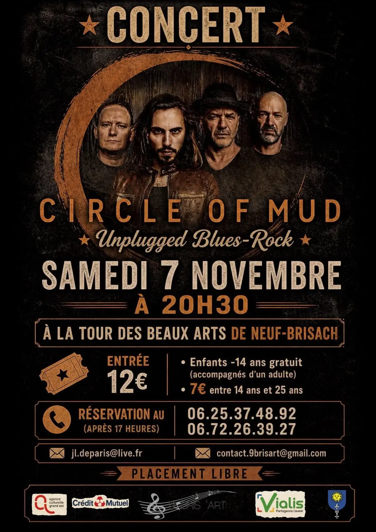 Concert CIRCEL of Mud en acoustique 