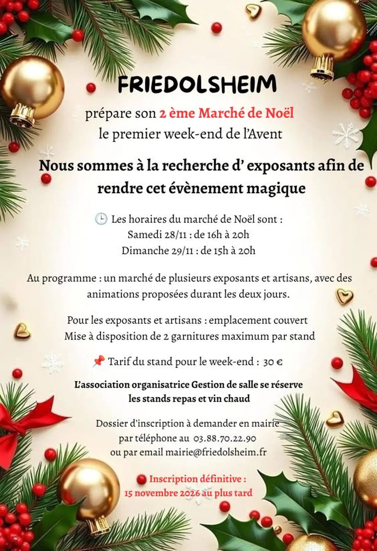 Marché de Noël de Friedolsheim 