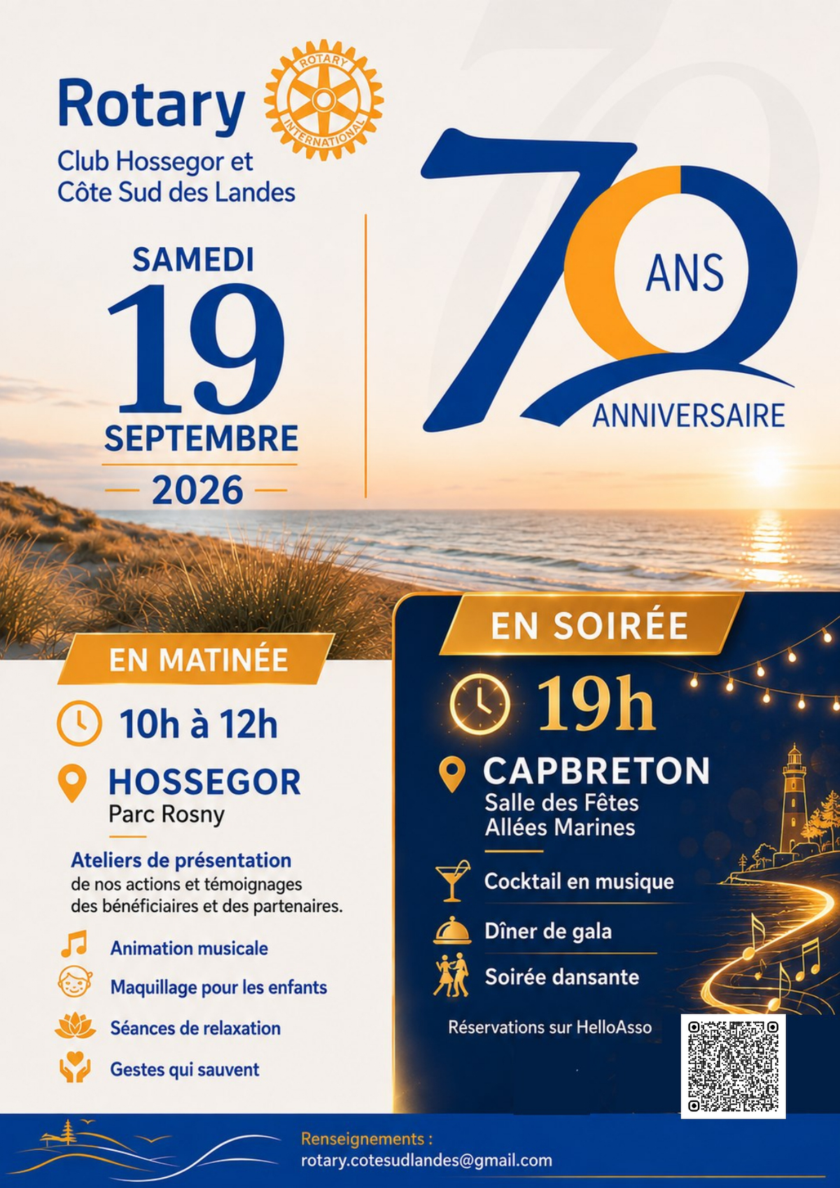 70eme Anniversaire du Rotary Club Hossegor