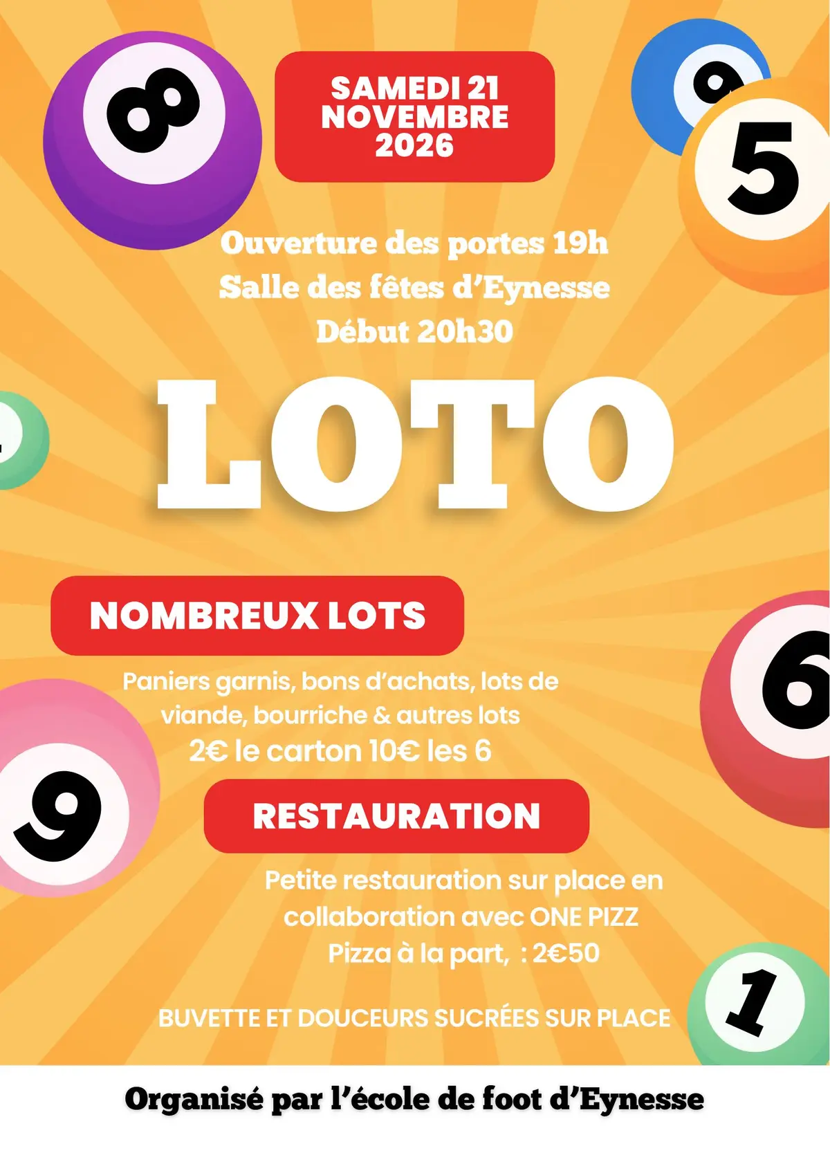 Loto école de foot Eynesse