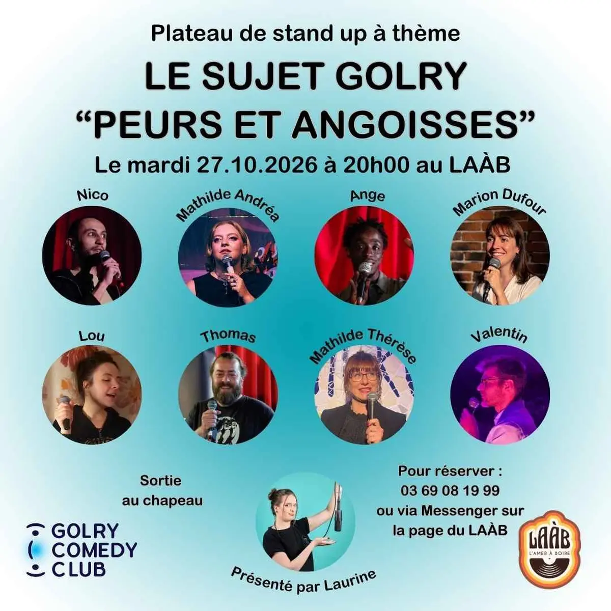Stand-up à thème : Le Sujet Golry Peurs et angoisses