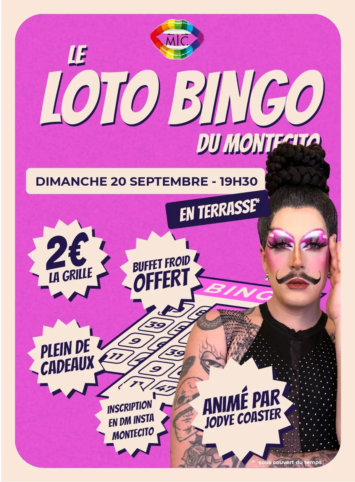 Loto bingo de Noël du Montécito avec Jodye Coaster
