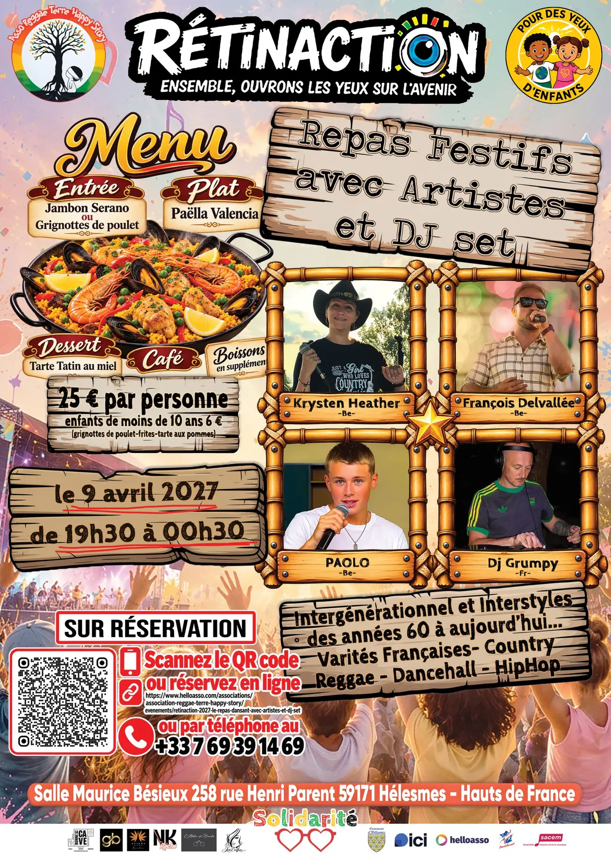 RETINACTION 2027 – Repas Dansant avec Artistes et DJ Set