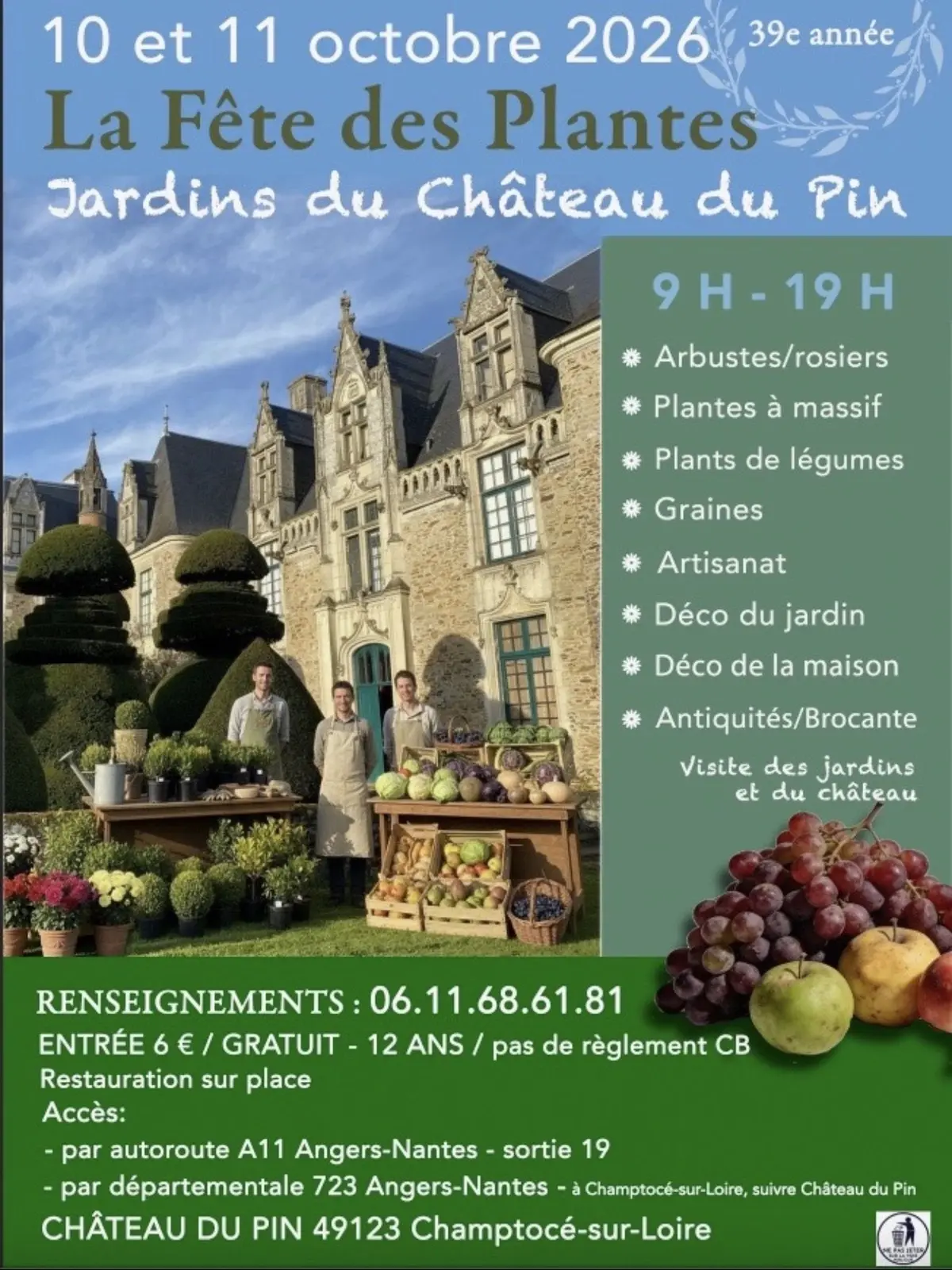 79ème Edition de la Fête des Plantes des Jardins du Chateau du Pin