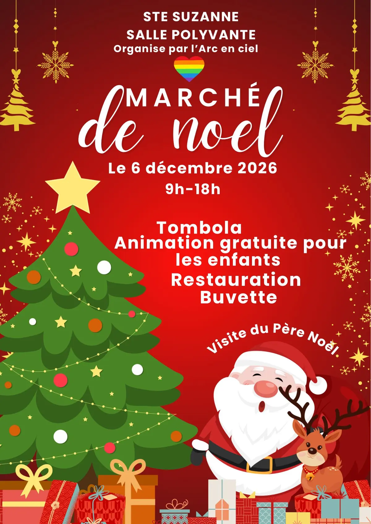 10 éme Marché de Noël de L'ARC EN CIEL ST SUZANNAIS