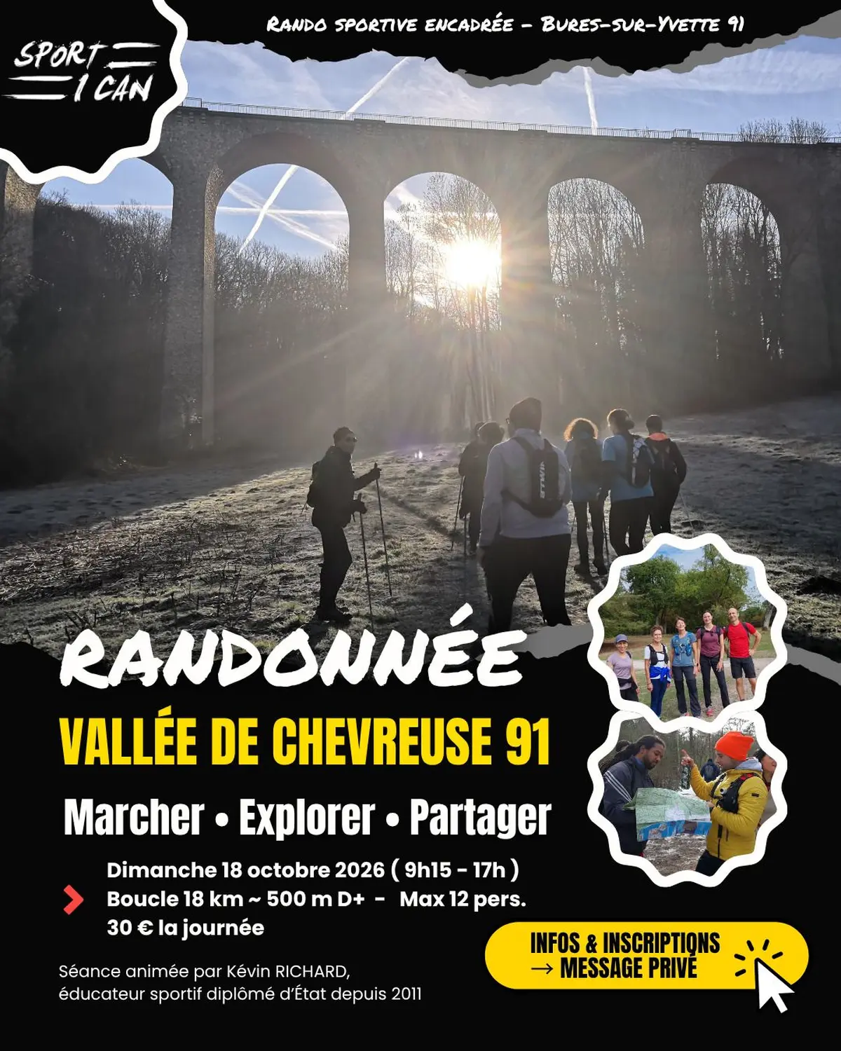 Randonnée sportive encadrée – Vallée de Chevreuse (Bures-sur-Yvette)