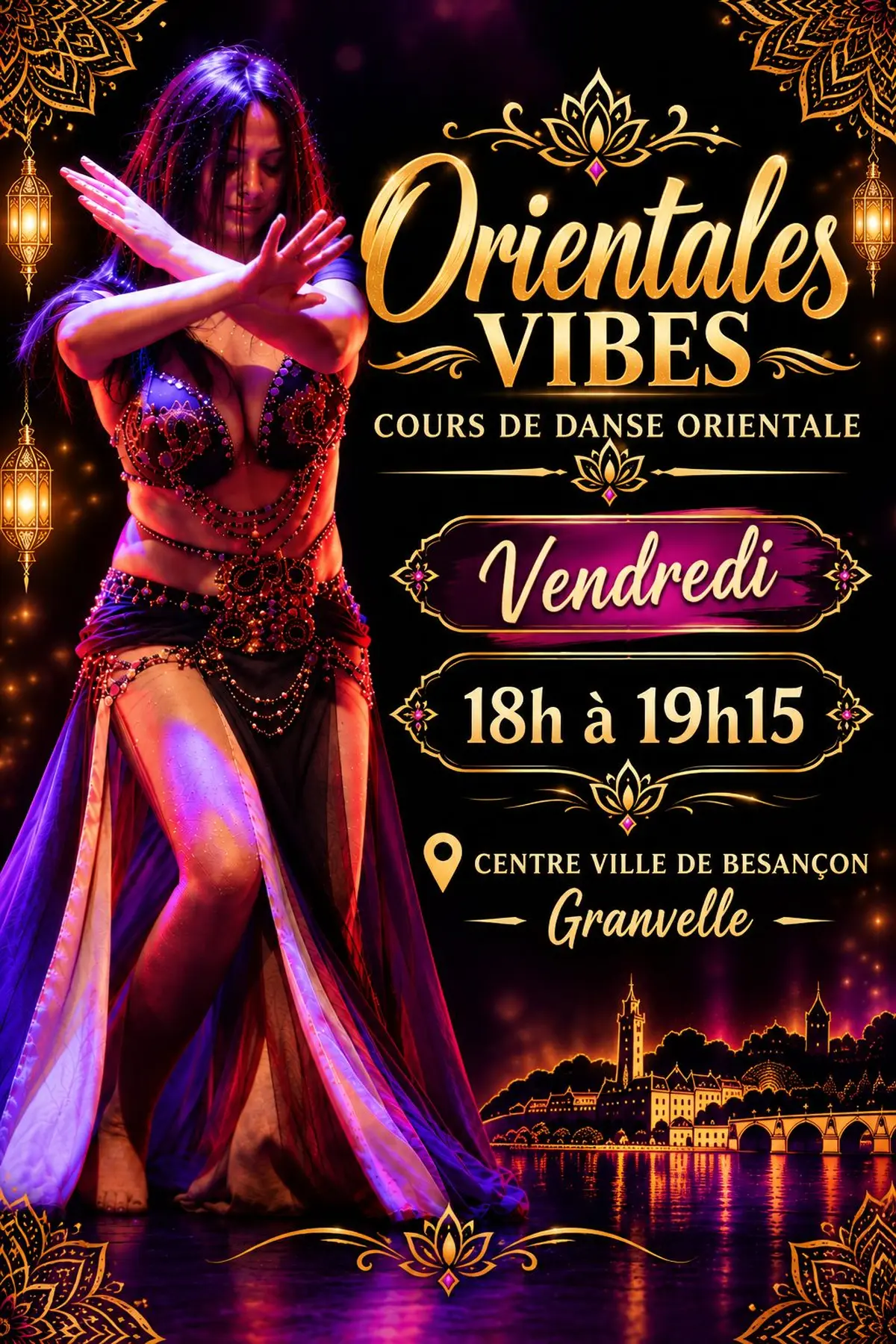 Cours de danse orientale au centre ville de Besançon 
