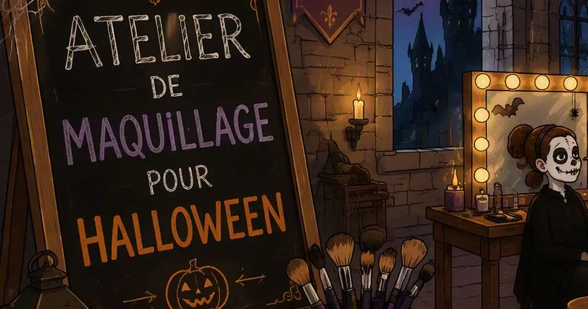 Halloween, atelier maquillage