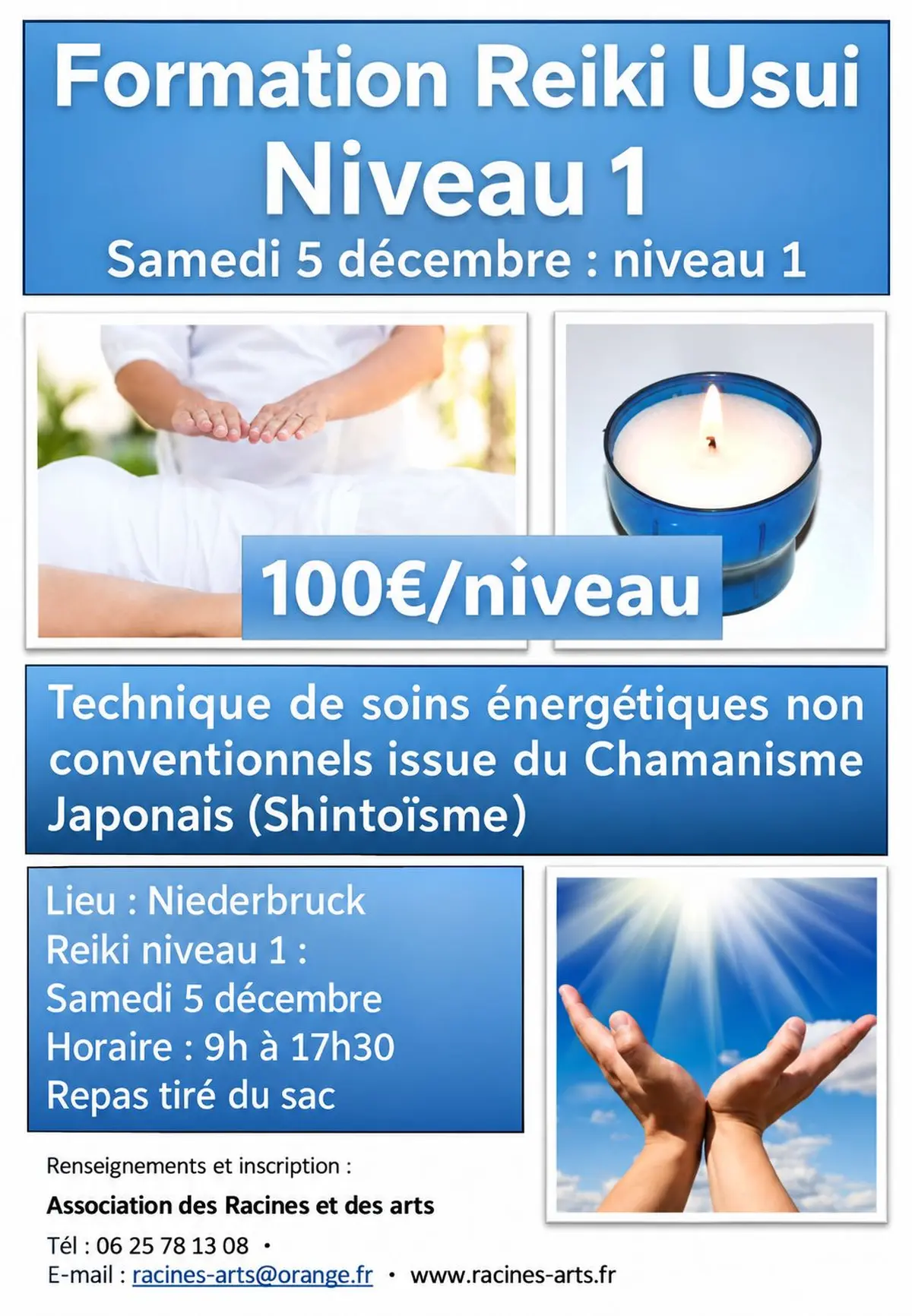 Formation Reiki et énergies subtiles, niveau 1