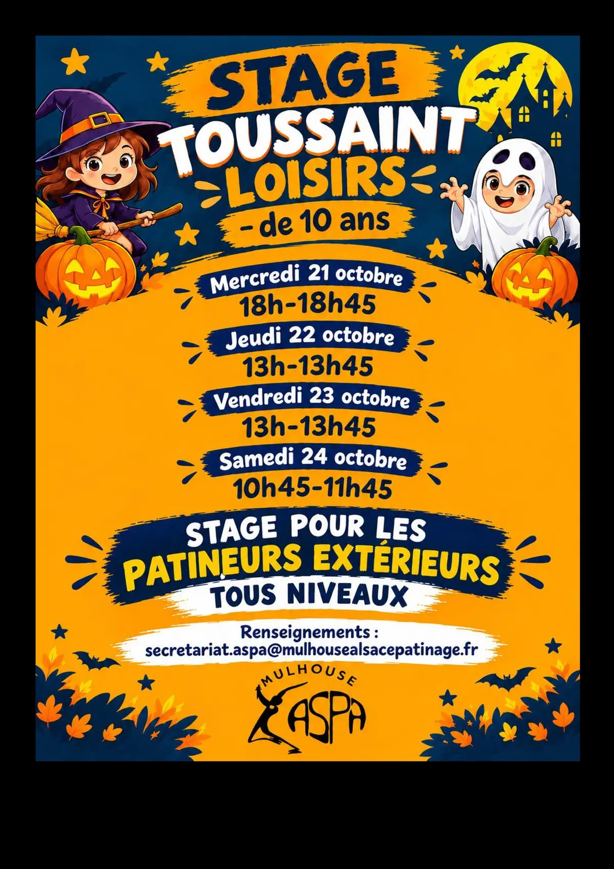 Stage initiation ou perfectionnement de  patinage aux enfants de 3 à 9,5 ans 
