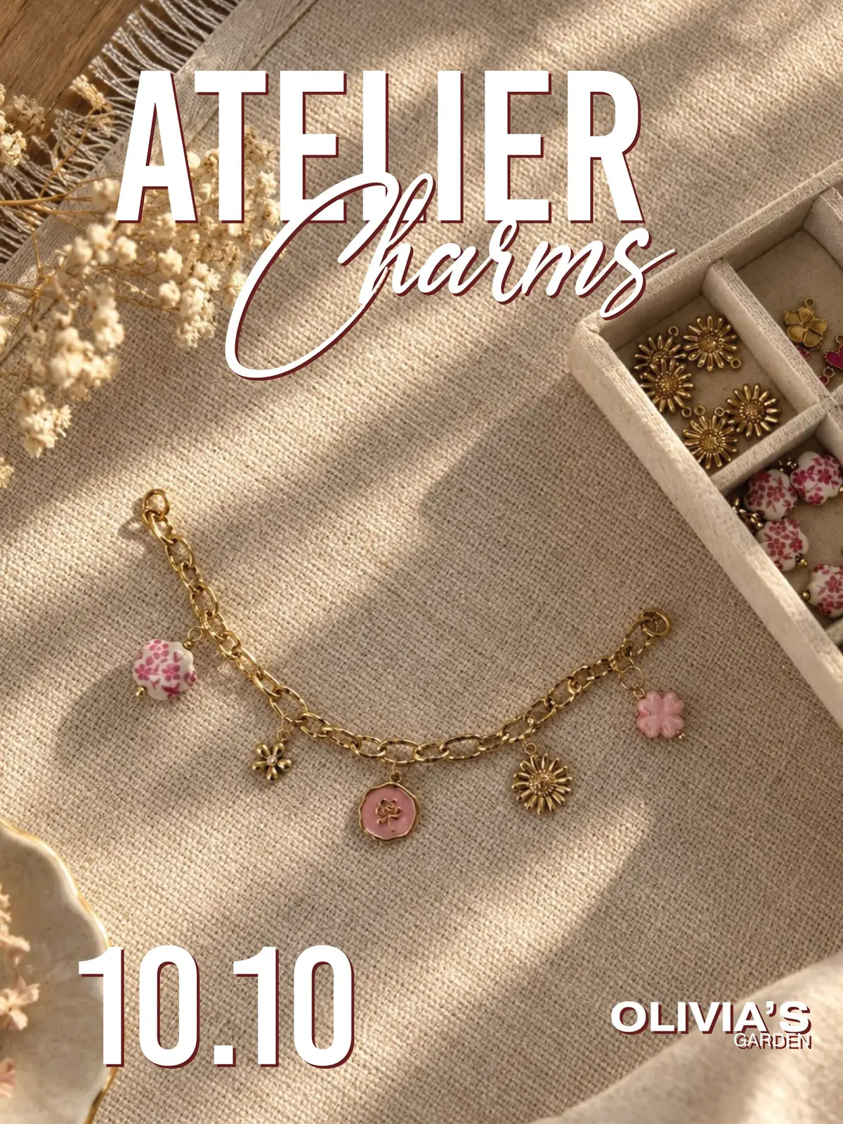 Atelier charms chez Olivia's Garden