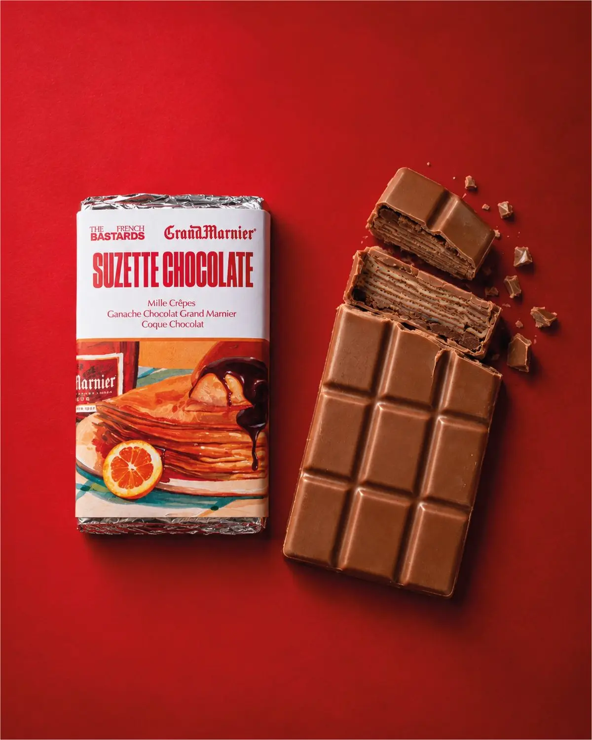 Grand Marnier x The French Bastards - Suzette Chocolate - La tablette en pop-up