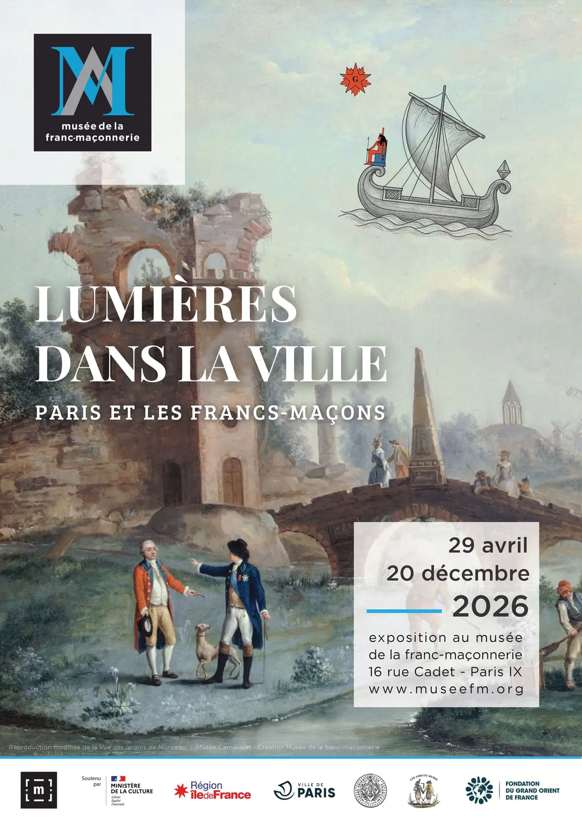 Lumières dans la ville Paris et les Francs-Maçons