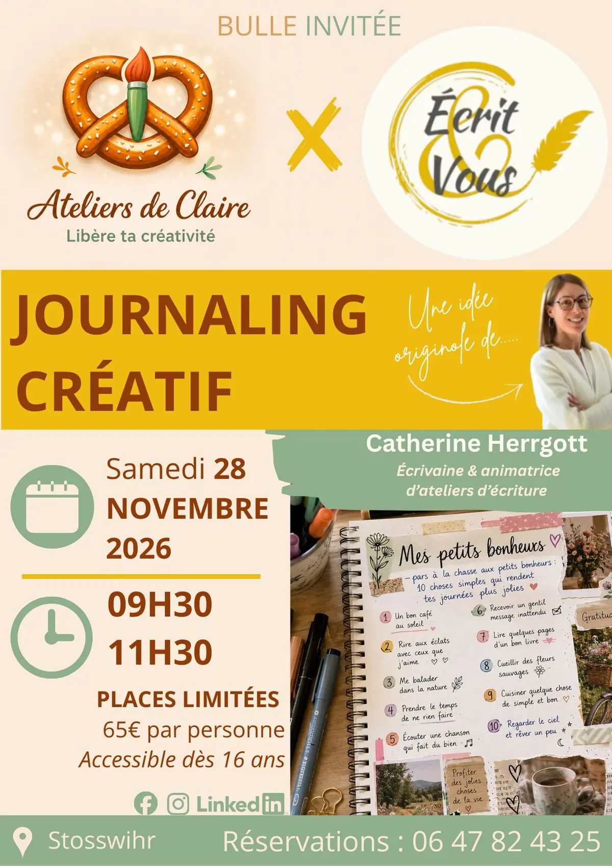 Journaling Créatif aux Ateliers de Claire