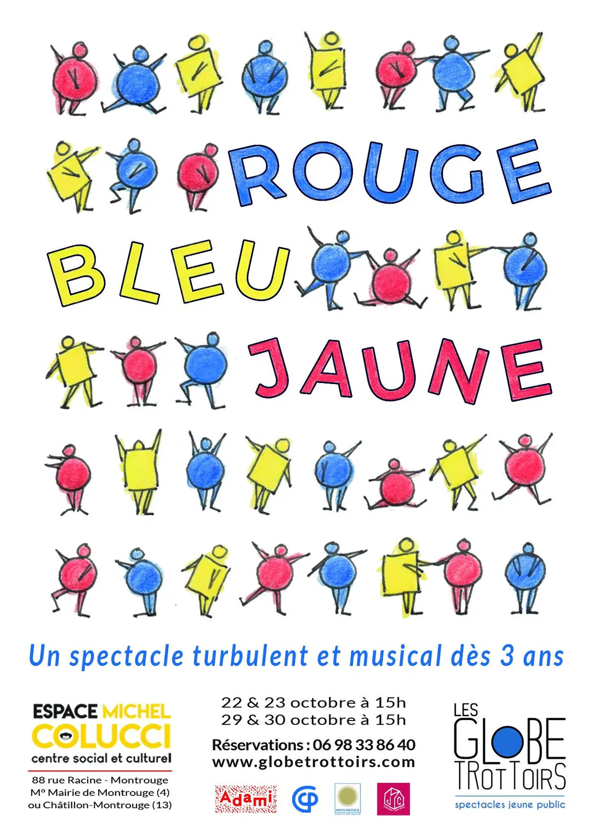 Spectacle pour enfants Rouge Bleu Jaune