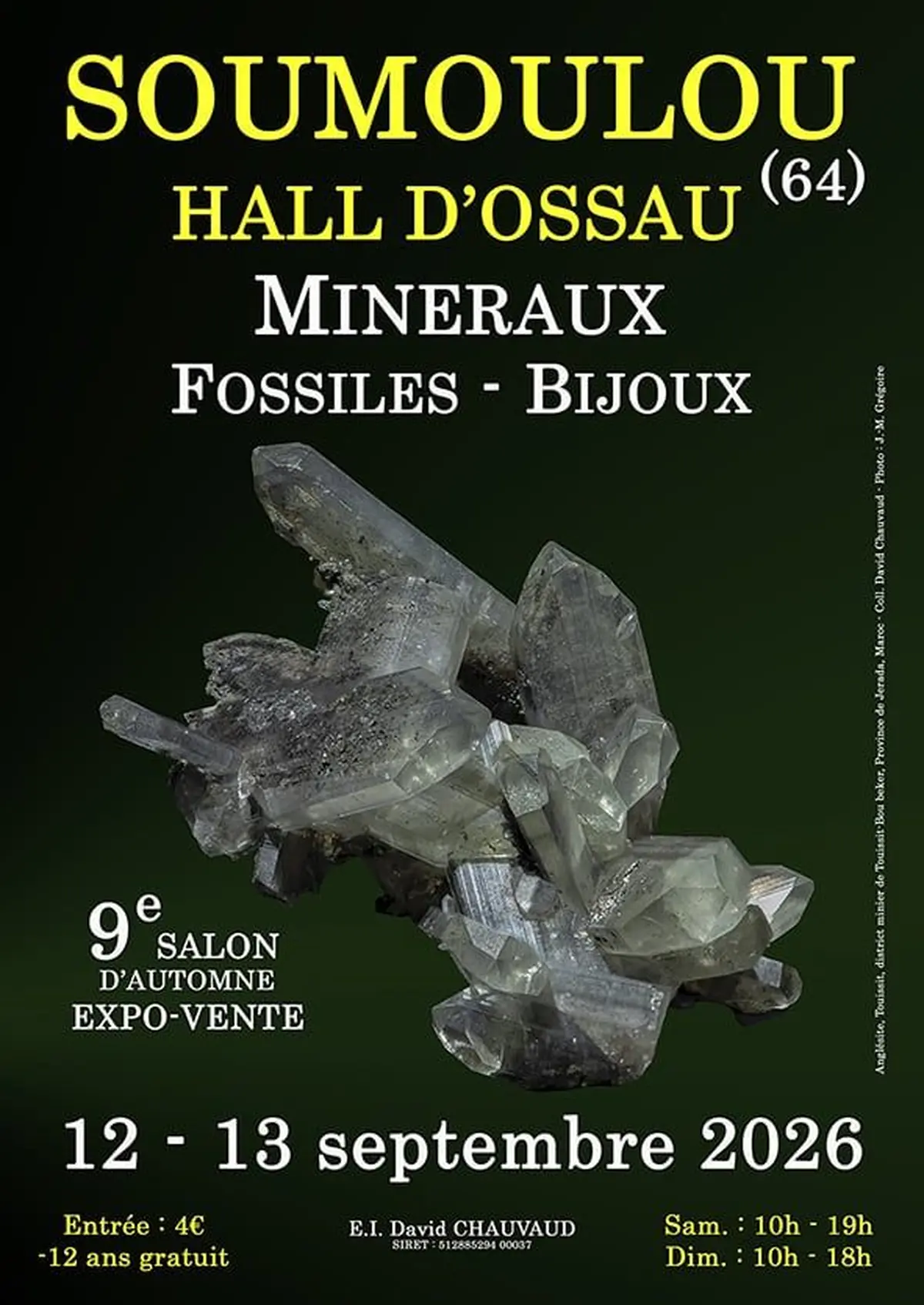 9e SALON MINERAUX FOSSILES BIJOUX d'automne de SOUMOULOU (Pyr&eacute;n&eacute;es-Atlantiques)