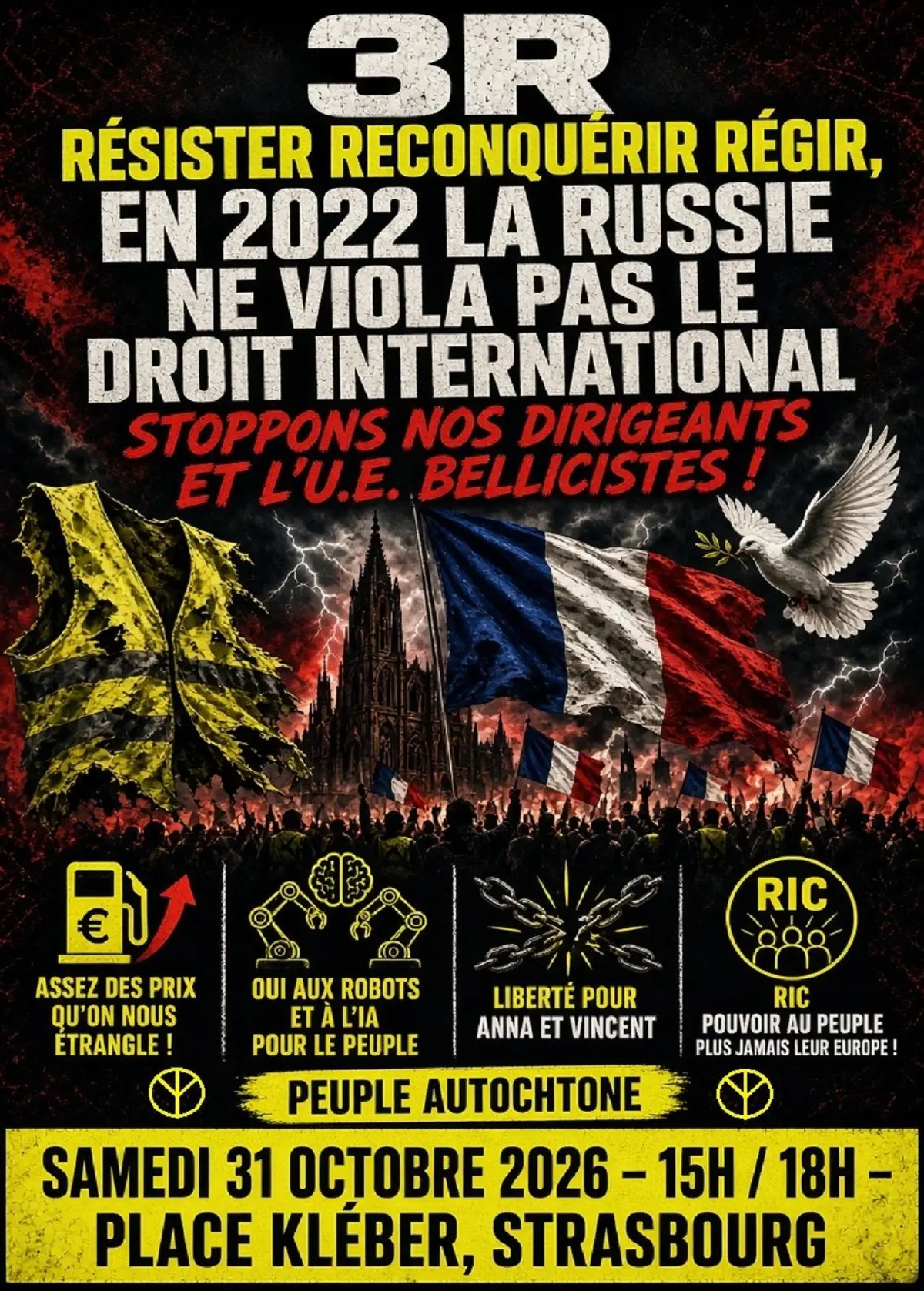Stoppons nos dirigeants et l’U.E. bellicistes !