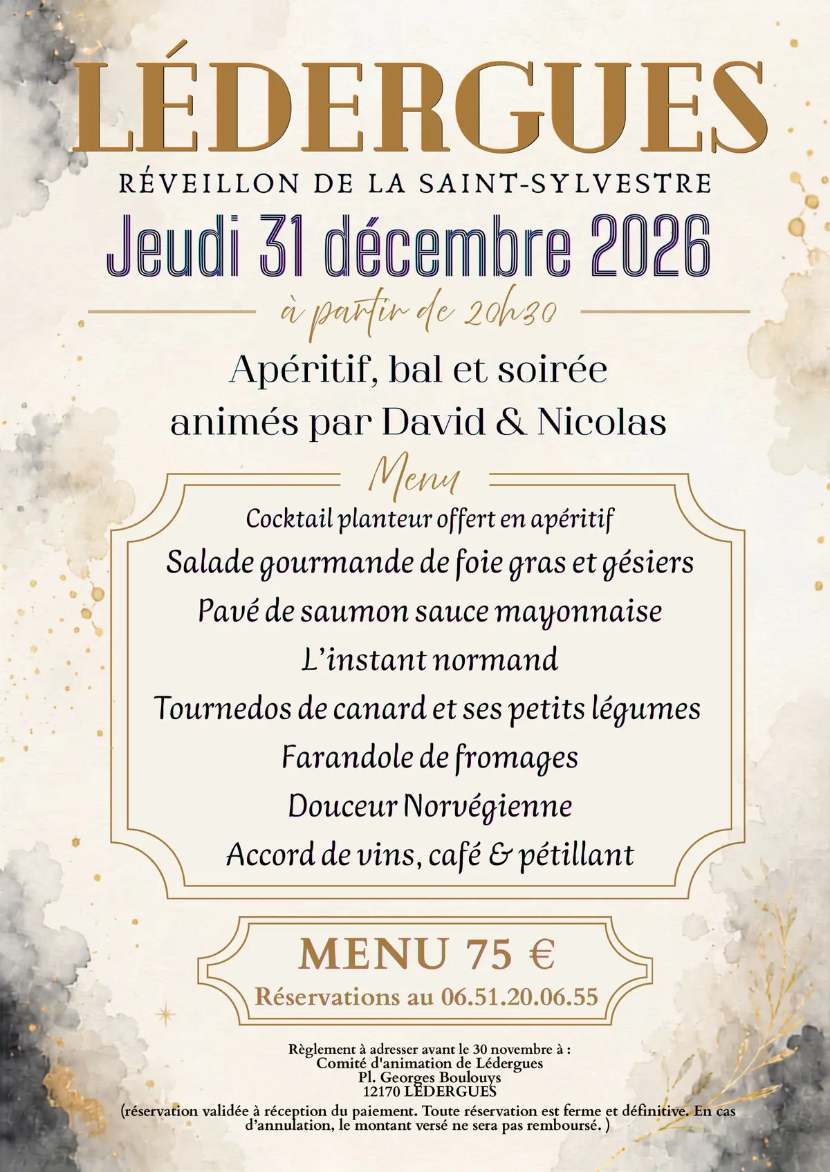 Réveillon du 31 decembre