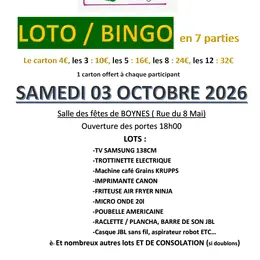 Loto / Bingo du Club des Aînés de Boynes