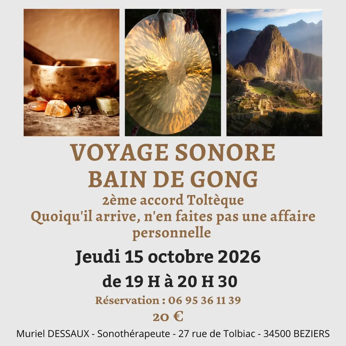 Voyage sonore & Bain de Gong