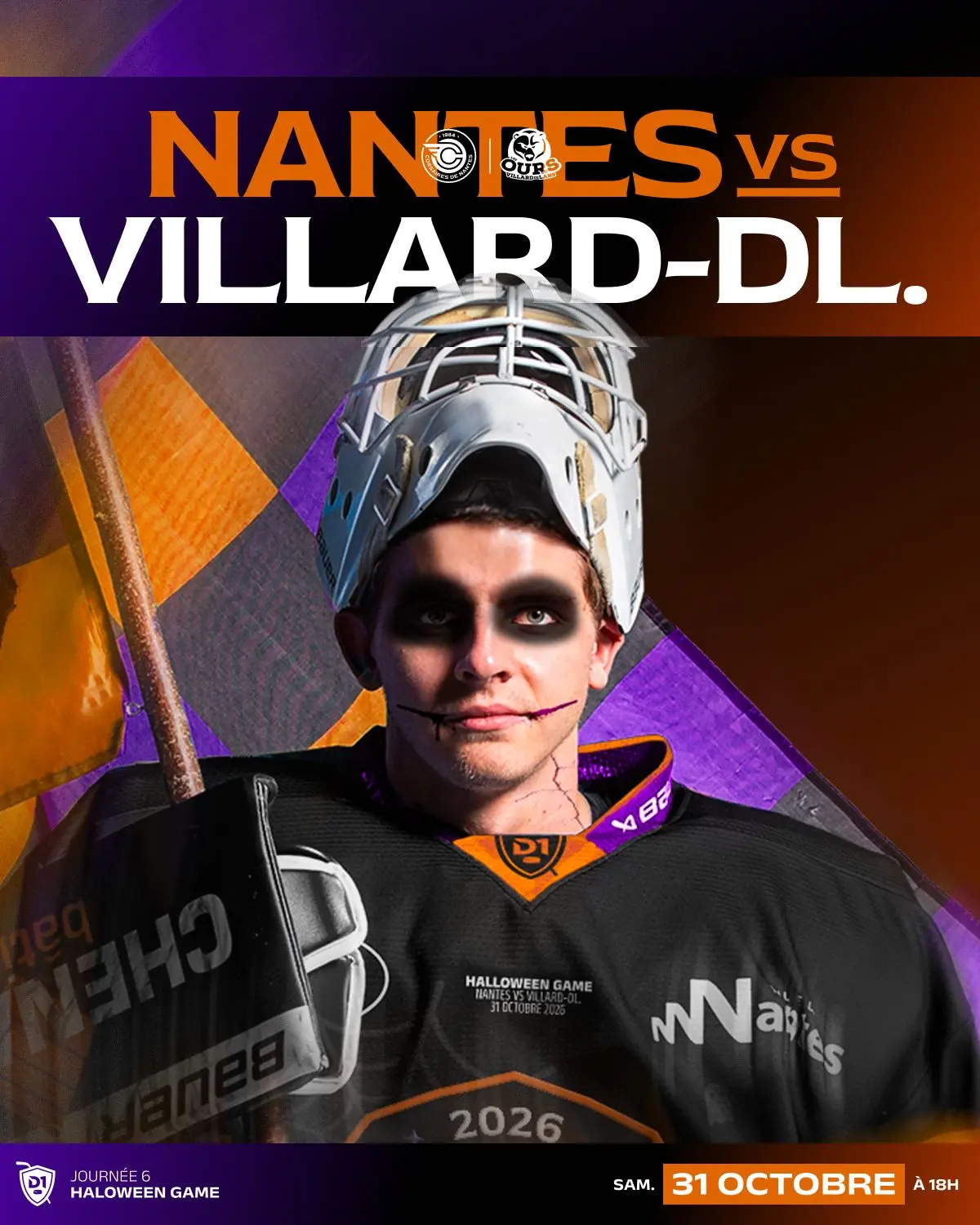 Hockey sur glace : Corsaires de Nantes - Villard-de-Lans, Halloween Game
