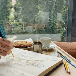 café cookie croquis