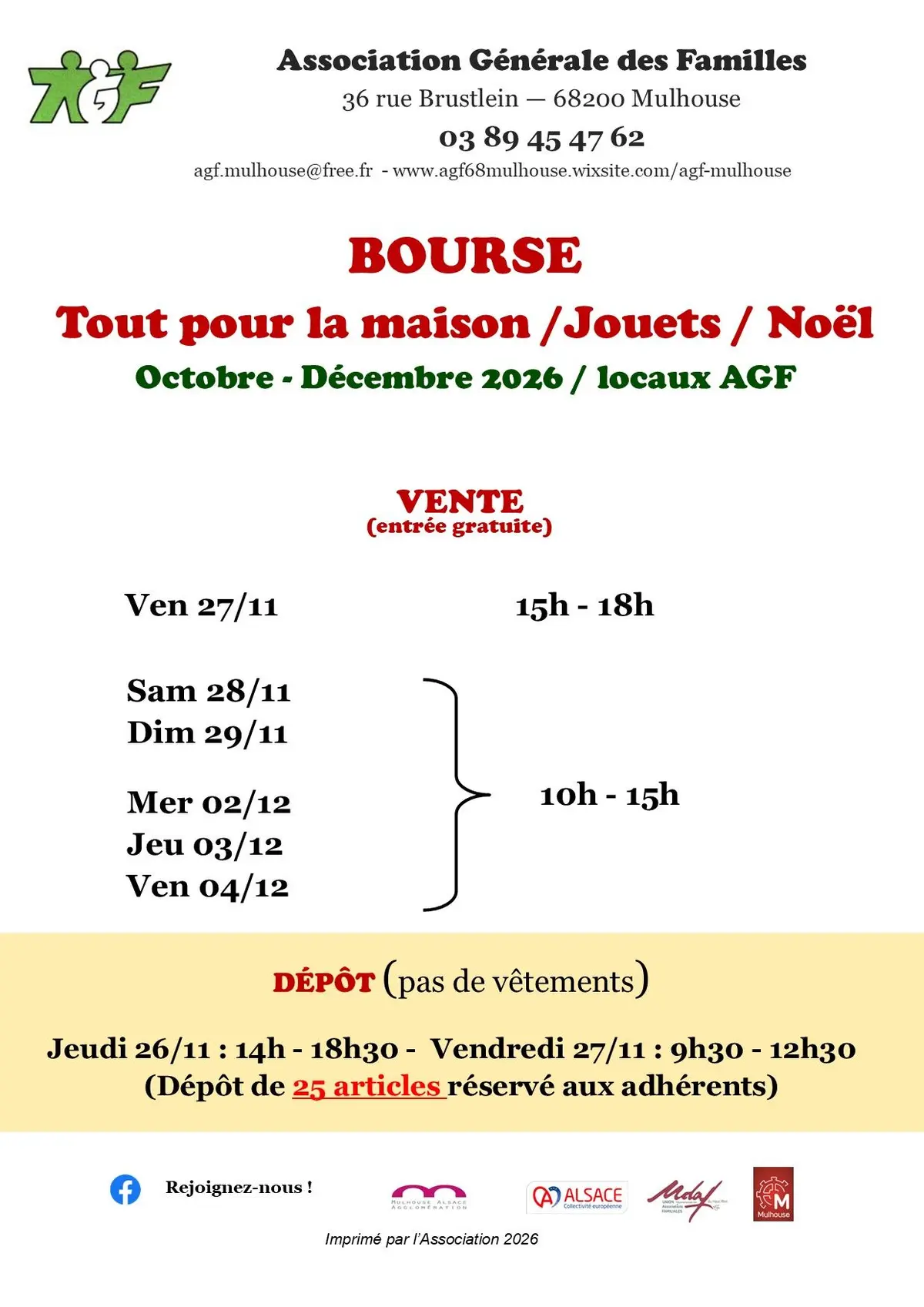 Bourse tout pour la maison, jouets et Noël