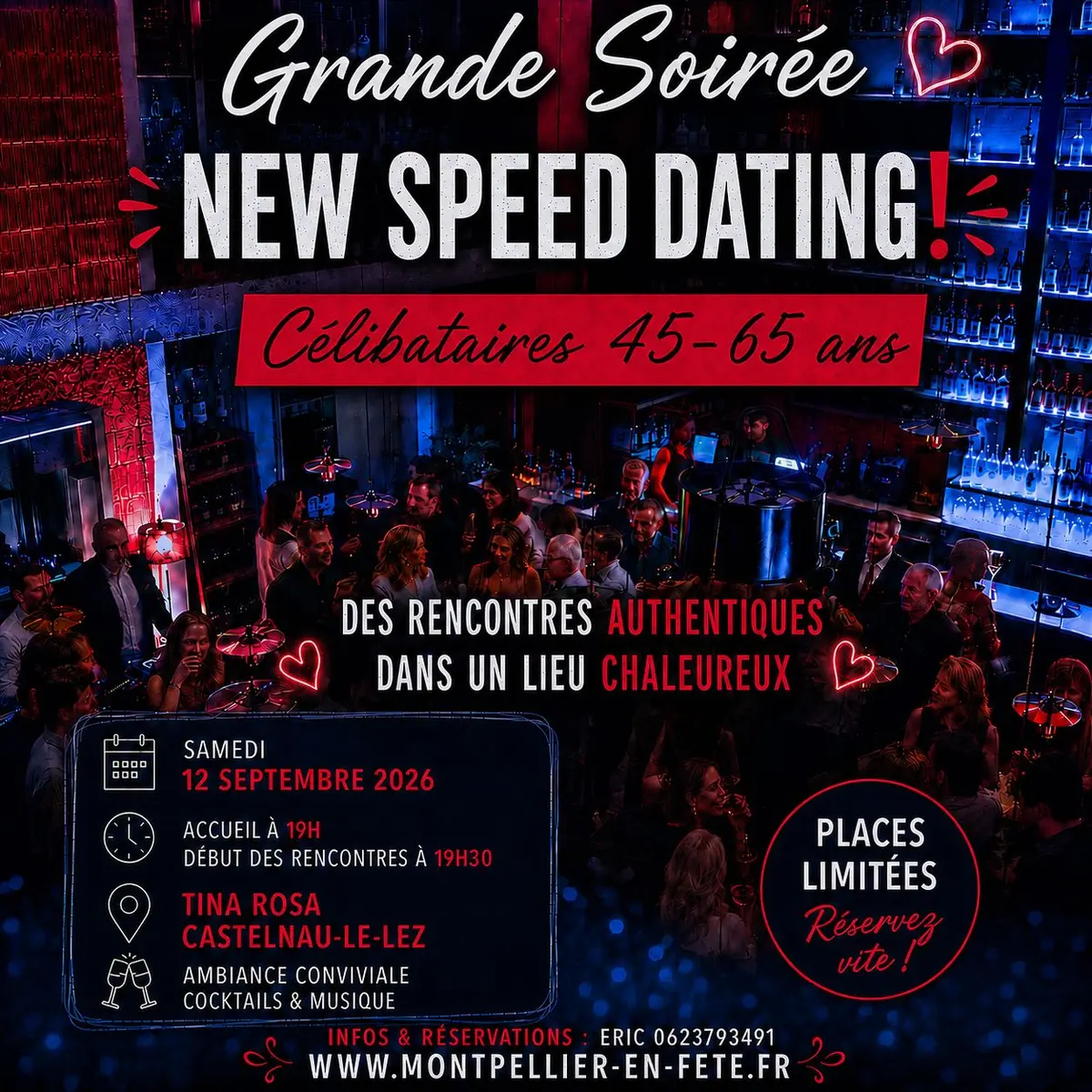 Soirée célibataires + New Speed Dating 45-65 ans