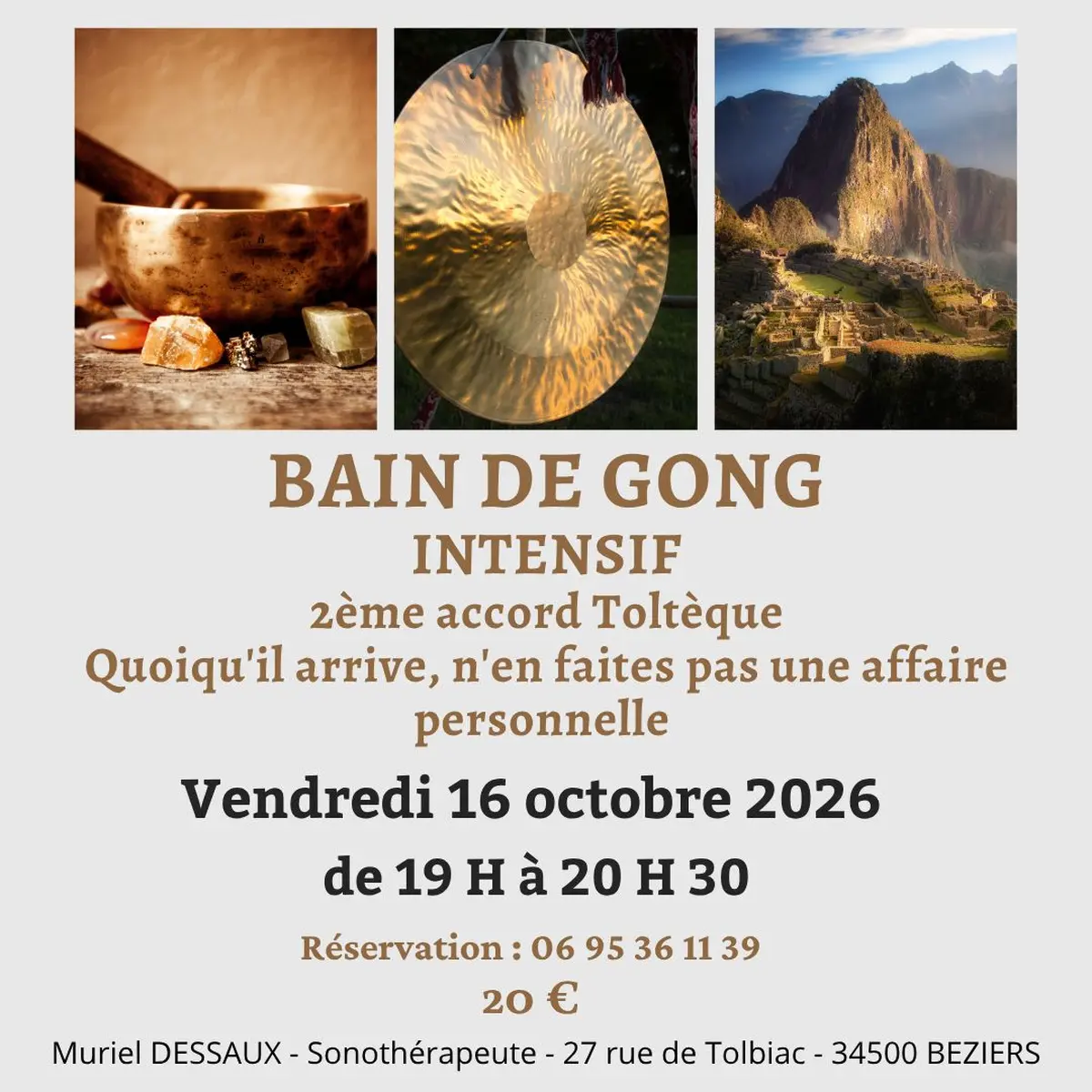 Bain de Gong Intensif à Béziers