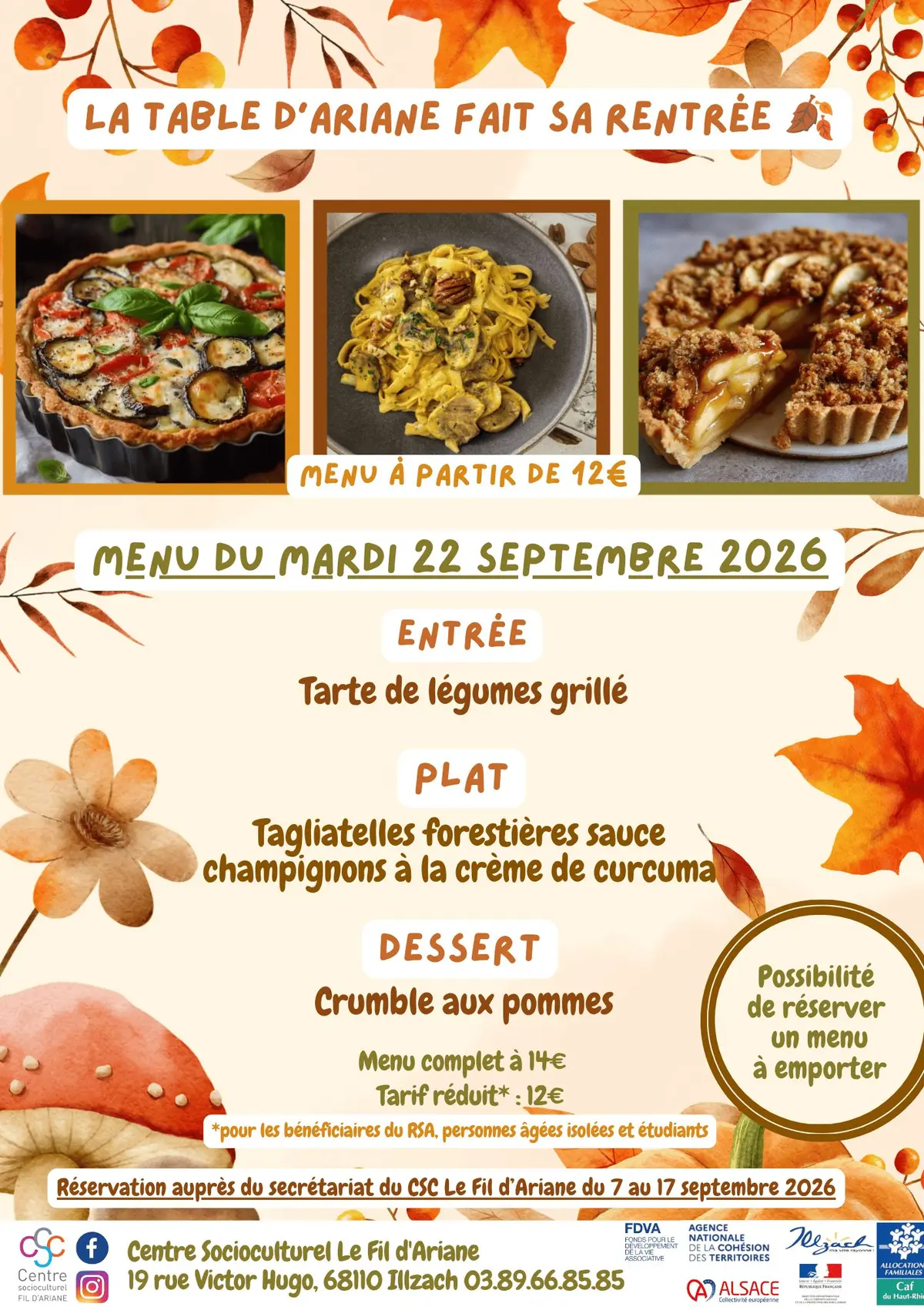 La Table d’Ariane fait sa rentrée !