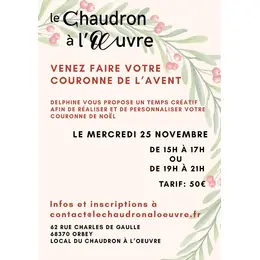 Venez personnaliser votre couronne de l'avent