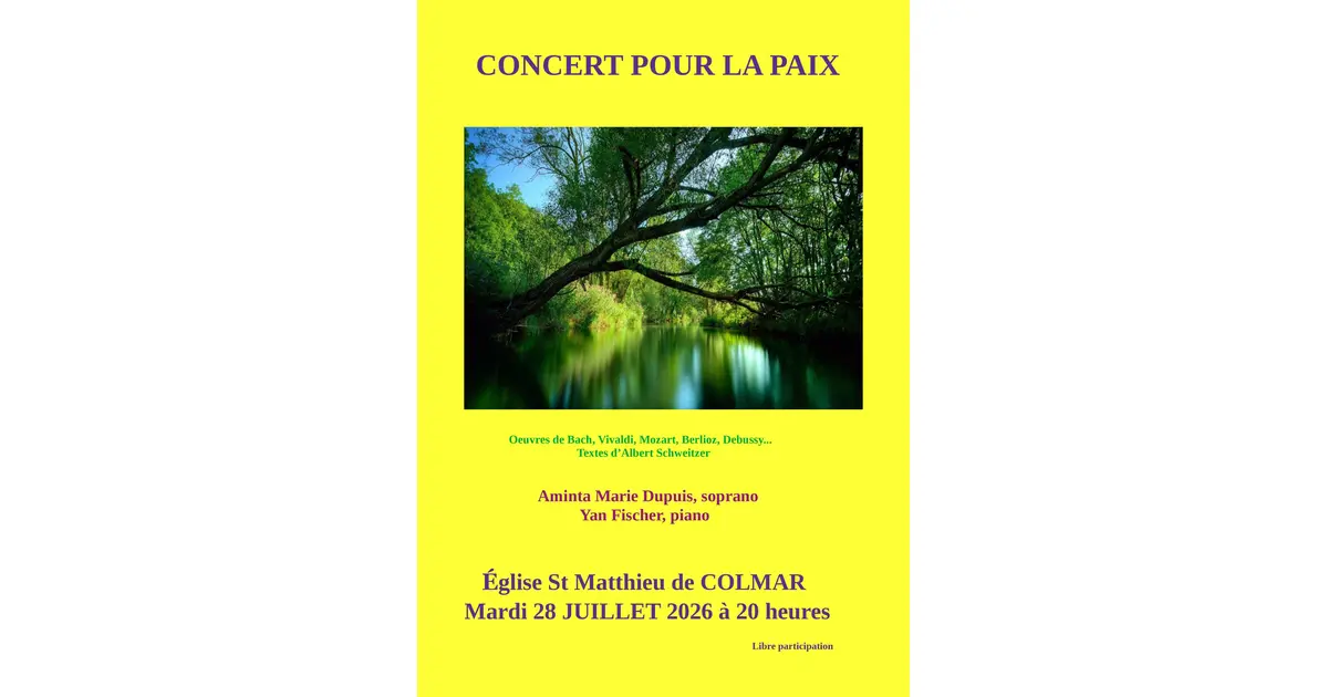 Concert de chant et piano pour la paix
