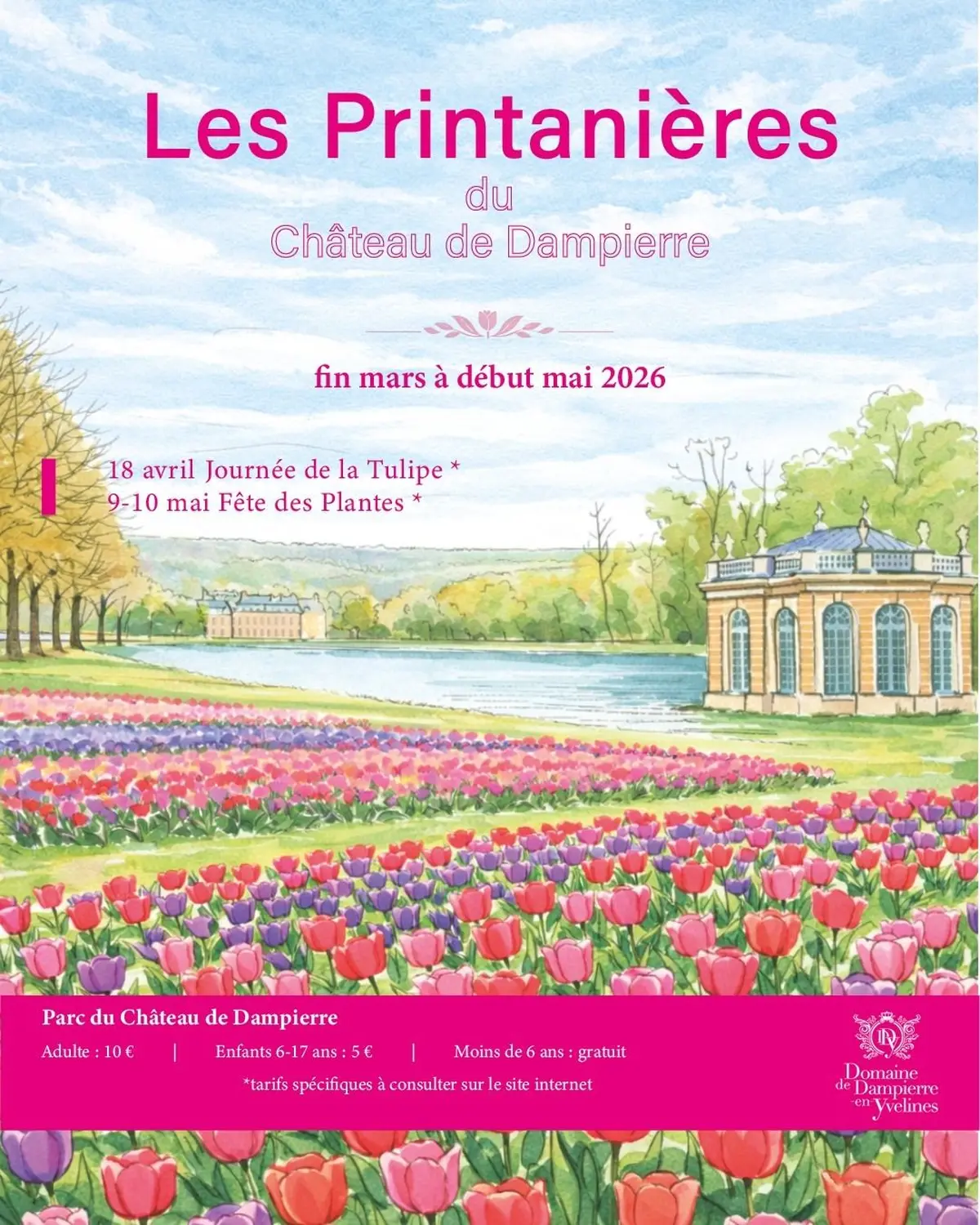 80 000 tulipes en fleurs au Domaine de Dampierre : une explosion de couleurs et de festivités