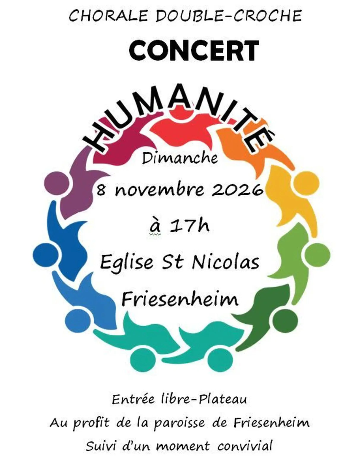 FRIESENHEIM Dimanche 8 novembre à 17 heures Concert Humanité 
