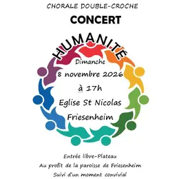 FRIESENHEIM Dimanche 8 novembre à 17 heures Concert Humanité 