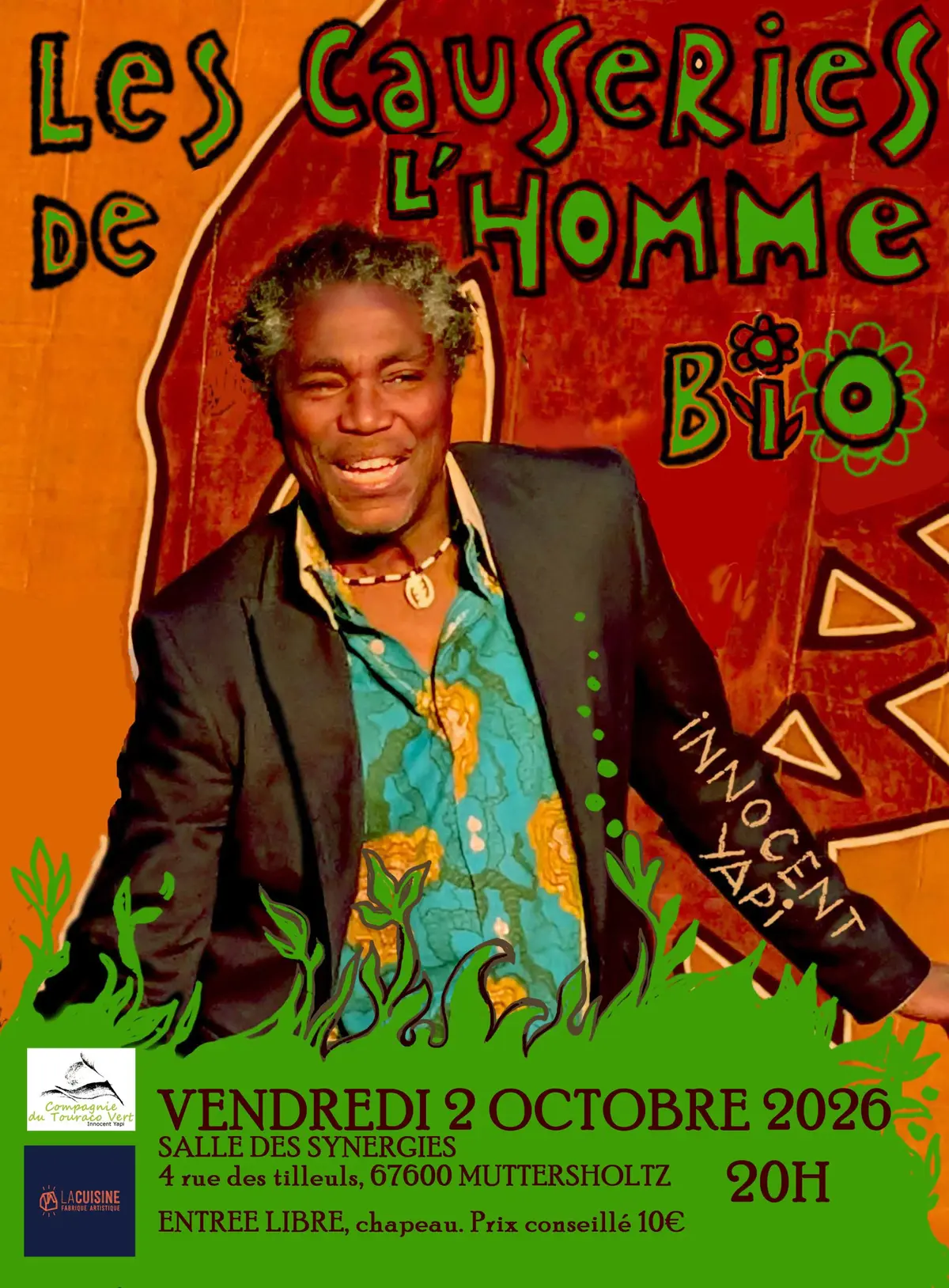 Les Causeries de l'Homme Bio : un solo de contes décapant avec Innocent Yapi