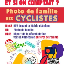 Photo de famille des cyclistes amiénois et samariens « Et si on comptait ? »