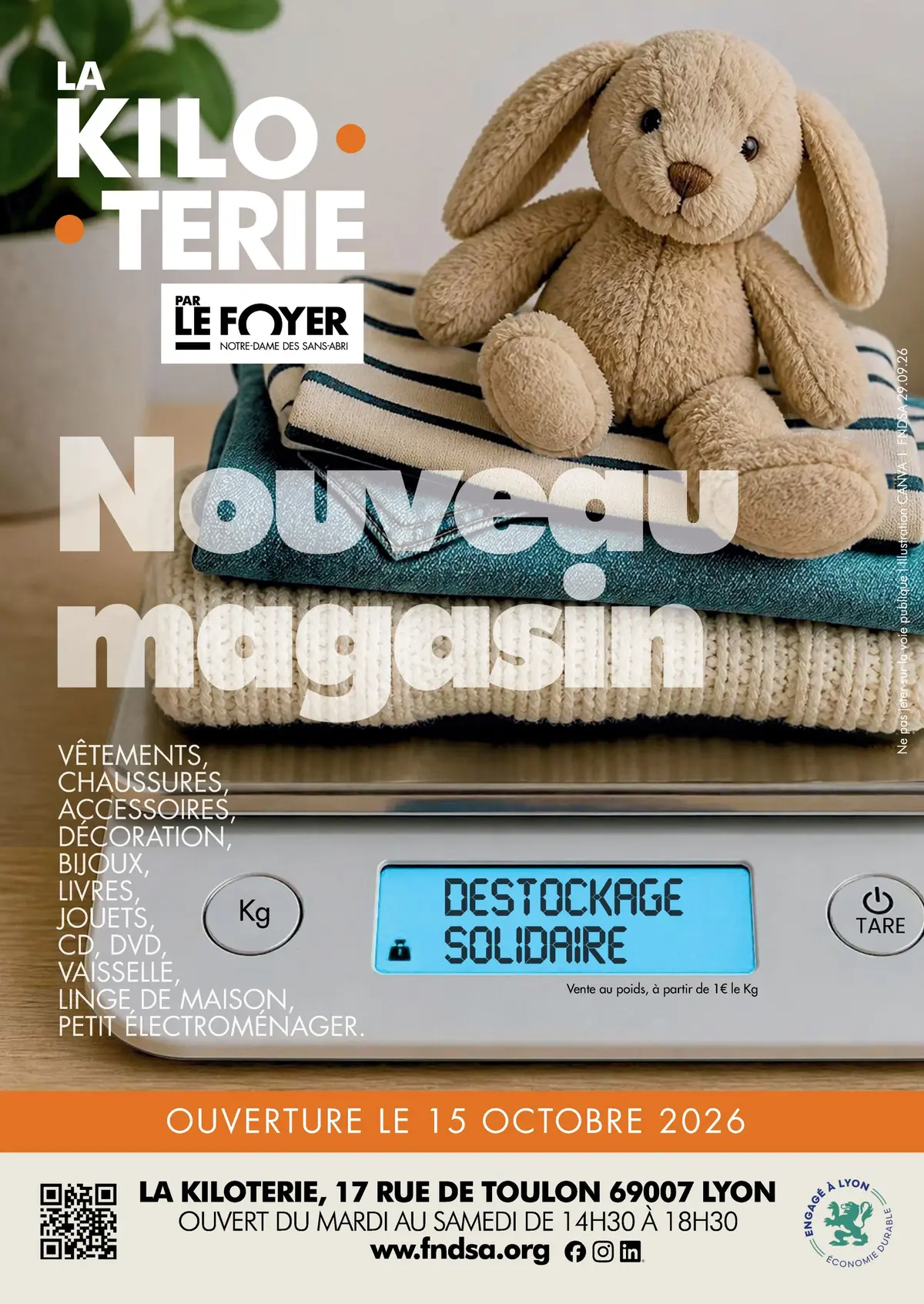 Ouverture de La Kiloterie : la seconde main se vend au kilo à lyon 7e 