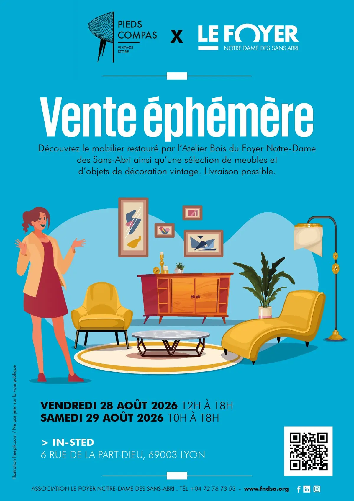 Vente éphémère de mobilier vintage et rénové