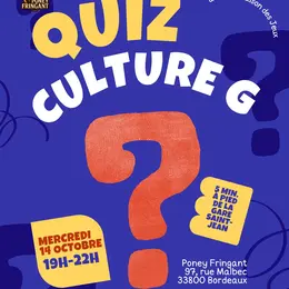 Quiz Culture G avec la Maison Des Jeux