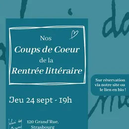 Soirée de présentation : Nos coups de coeur de la rentrée littéraire
