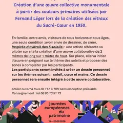 Création d'une oeuvre collaborative selon F Léger Journées du patrimoine