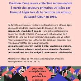 Création d'une oeuvre collaborative selon F Léger Journées du patrimoine