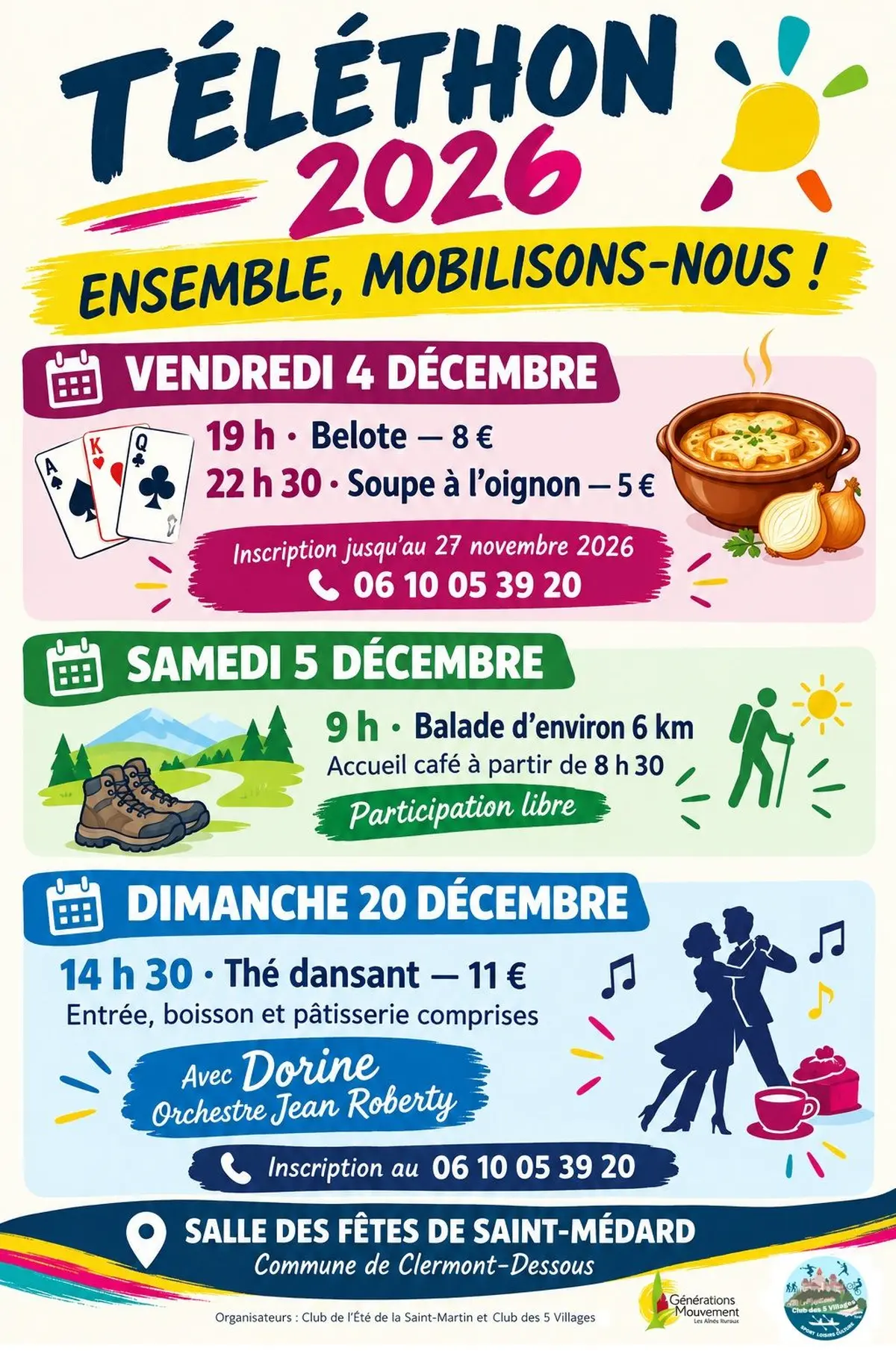 Concours de belote pour le Téléthon