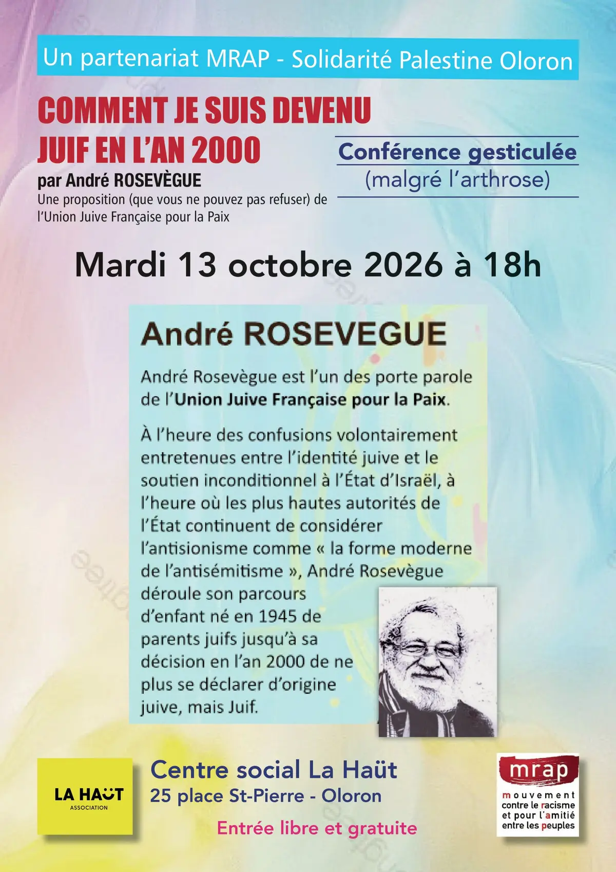 Coférence gesticulée (malgré l'arthrose)
