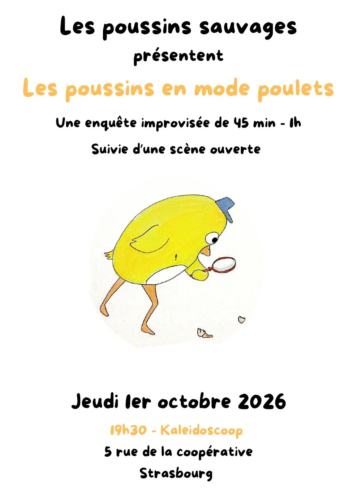 Les poussins en mode poulets - match d'impro