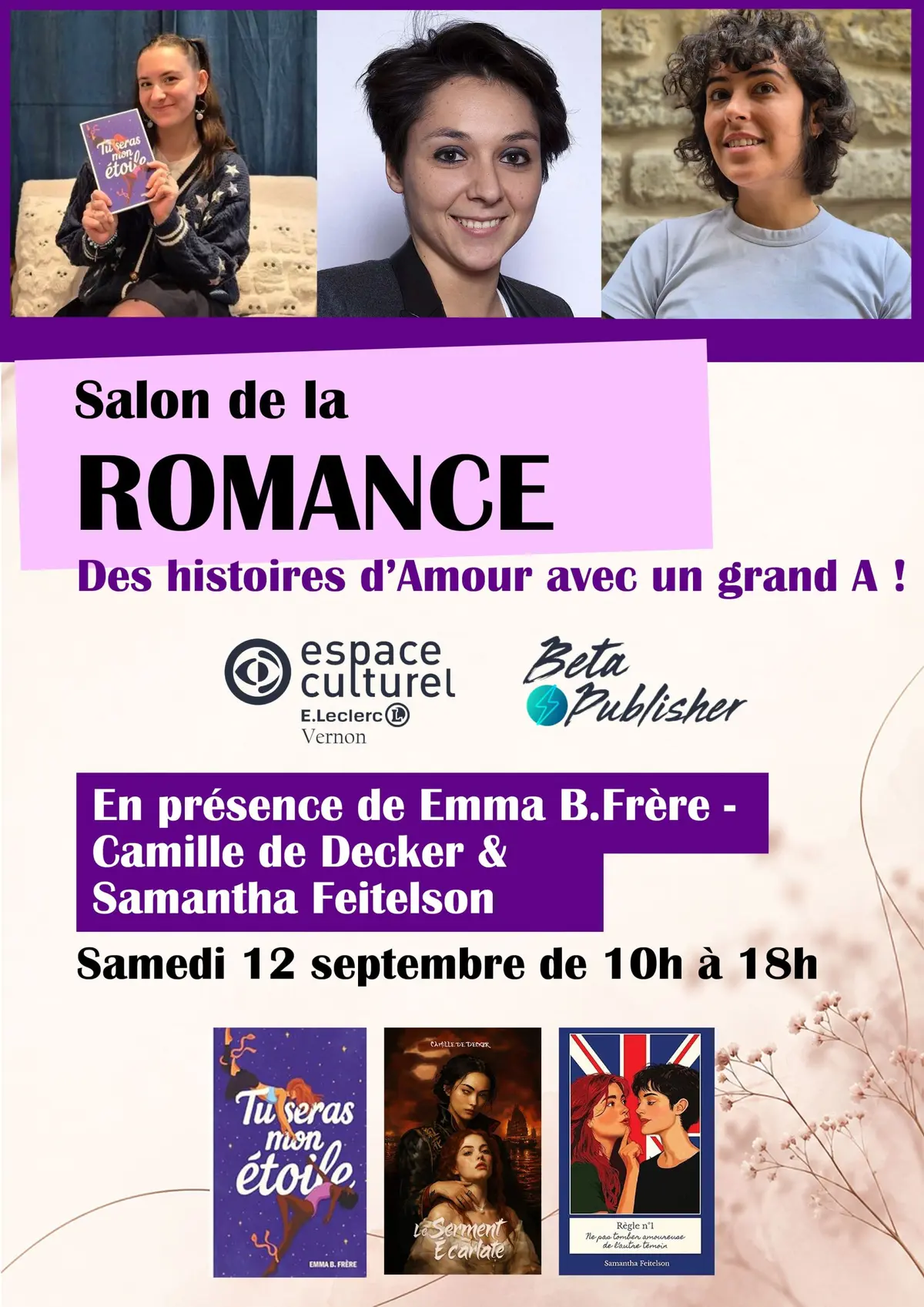 Salon de la romance au Leclerc de Vernon avec Beta Publisher